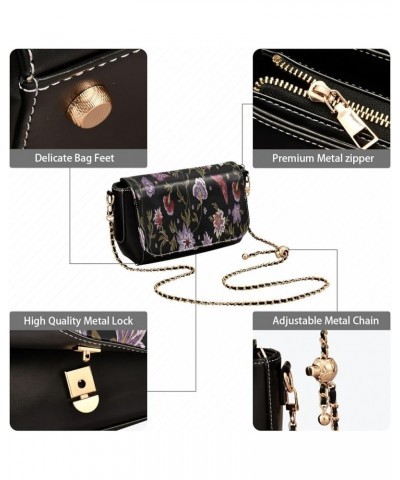 Crossbody Bags for Women Trendy Women's Black Shoulder Bag Small PU Leather Flap Cross Body Bag Handbags Pattern4 $21.72 Cros...