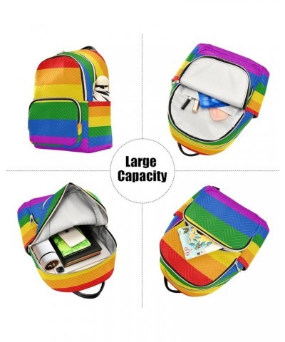 Fashion Backpack Mini Backpack Purse Casual Daily Backpack Rainbow Flag for Travel for College Work Medium $16.66 Backpacks