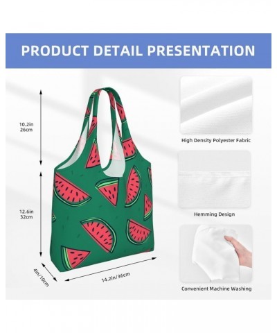 Watermelon Single Shoulder Commuter Canvas Tote Bags For Women And Men Watermelon 41 $9.89 Totes