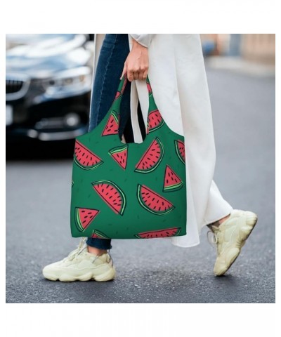 Watermelon Single Shoulder Commuter Canvas Tote Bags For Women And Men Watermelon 41 $9.89 Totes