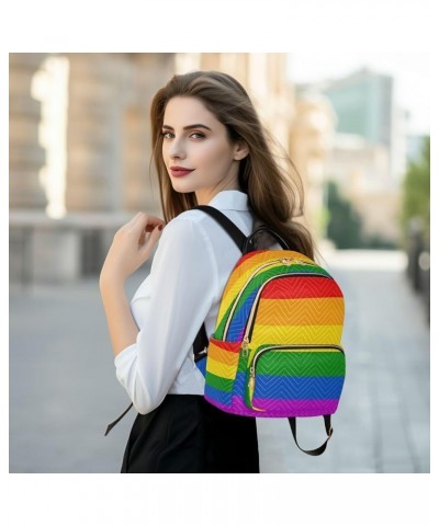 Fashion Backpack Mini Backpack Purse Casual Daily Backpack Rainbow Flag for Travel for College Work Medium $16.66 Backpacks