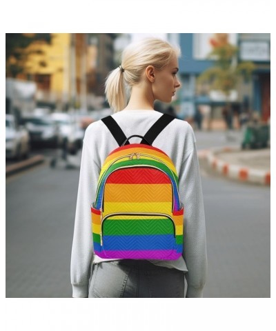 Fashion Backpack Mini Backpack Purse Casual Daily Backpack Rainbow Flag for Travel for College Work Medium $16.66 Backpacks