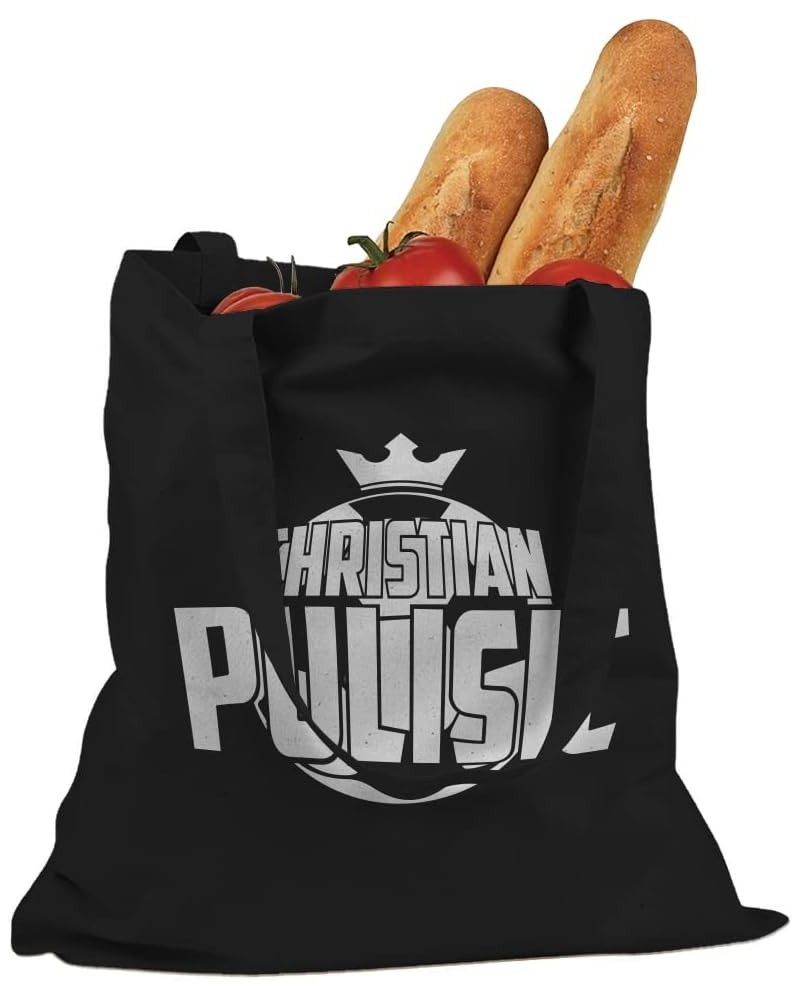 Christian Pusilic Cotton Canvas Tote Bag Black $12.32 Totes