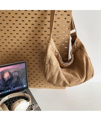 Grunge Bag Canvas Messenger Bag Denim Bag Hippie Bag Tote Bag Aesthetic Canvas Crossbody Bag (Green,One Size) Khaki $17.77 Totes