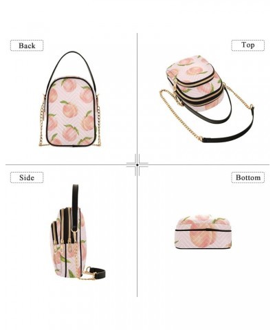 Colorful Monkey Quilted Purse Crossbody Wallet Bags for Women Peach Pink $14.34 Shoulder Bags