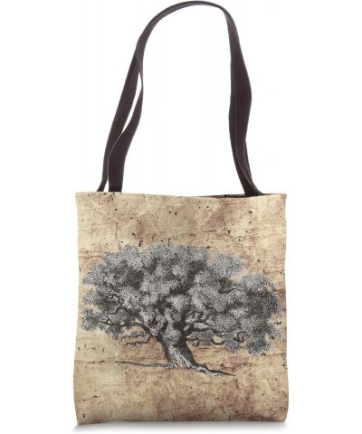 Cute Drawing Old Vintage Tree Cottagecore Aesthetic Tote Bag $12.16 Totes