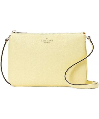 Kate Spade Leila Triple Gusset Crossbody Pebbled Leather Shoulder Bag, Yellow Margarita $52.57 Crossbody Bags