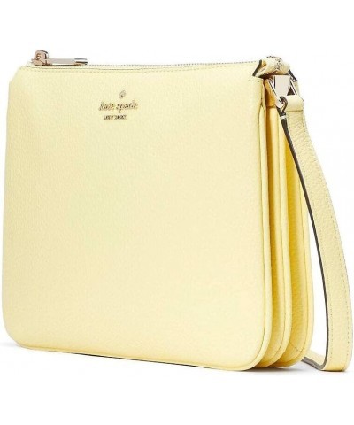 Kate Spade Leila Triple Gusset Crossbody Pebbled Leather Shoulder Bag, Yellow Margarita $52.57 Crossbody Bags