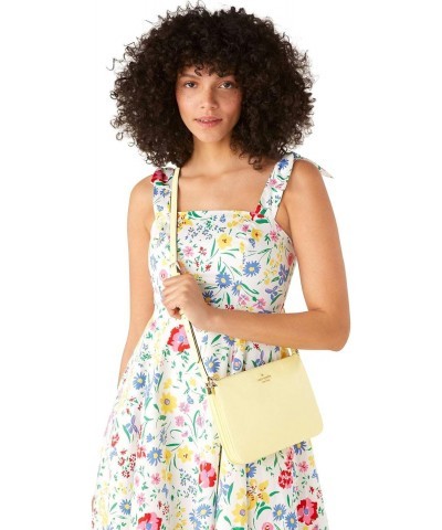 Kate Spade Leila Triple Gusset Crossbody Pebbled Leather Shoulder Bag, Yellow Margarita $52.57 Crossbody Bags