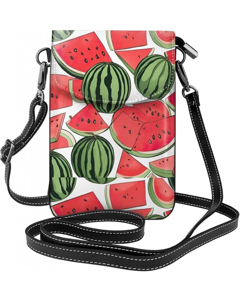 Sea Shell Print Cross-Body Bags For Women Small Cellphone Purse Shoulder Handbag Fashion Shoulder Bag With Red Watermelon $14...