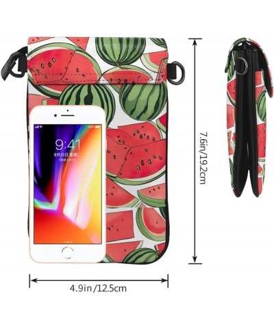 Sea Shell Print Cross-Body Bags For Women Small Cellphone Purse Shoulder Handbag Fashion Shoulder Bag With Red Watermelon $14...