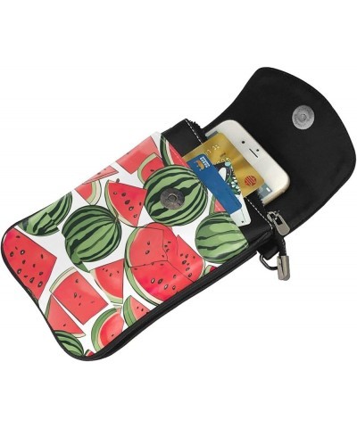 Sea Shell Print Cross-Body Bags For Women Small Cellphone Purse Shoulder Handbag Fashion Shoulder Bag With Red Watermelon $14...