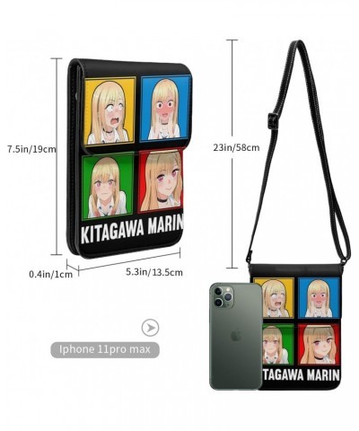 Anime Small Cell Phone Purse My Dress Up Darling Fashion Womens Crossbody Cellphone Bag Mini Shoulder Bag 7.5x5.3 Inches $16....