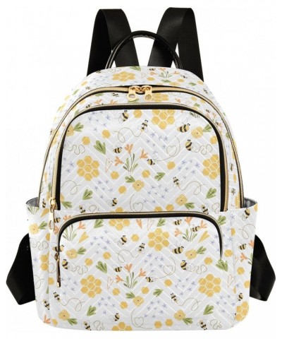 Bee Honey Fashion Backpack Purse for Women Multipurpose Casual Daypack with Multi Pockets & Secured Zipper Stylish Backpack f...