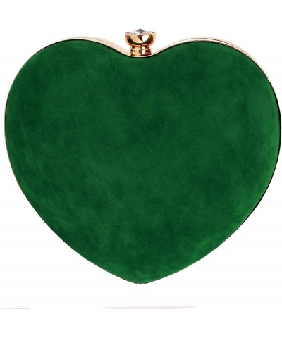 Mily Heart Shape Clutch Bag Messenger Shoulder Handbag Tote Evening Bag Purse 6459+green $13.23 Evening Bags