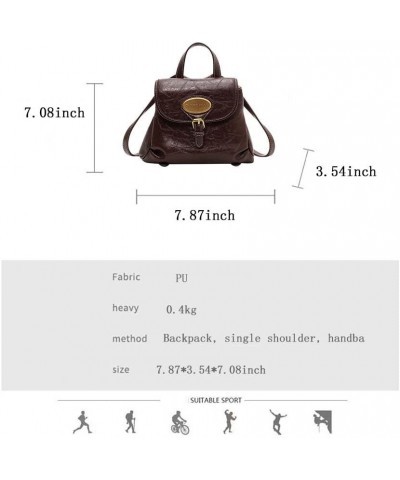 Backpack for women's portable small bag, versatile single shoulder bag, commuting simple crossbody bag Coffee $31.16 Backpacks