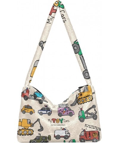 Women Boho Handbag Cartoon Toy Cars Underarm Bag Tote Bag Shoulder Bag Crossbody Bag Fluffy Cell Phone Purse Patriot Lady Tra...