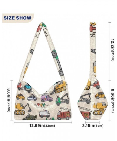 Women Boho Handbag Cartoon Toy Cars Underarm Bag Tote Bag Shoulder Bag Crossbody Bag Fluffy Cell Phone Purse Patriot Lady Tra...