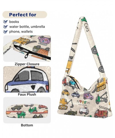 Women Boho Handbag Cartoon Toy Cars Underarm Bag Tote Bag Shoulder Bag Crossbody Bag Fluffy Cell Phone Purse Patriot Lady Tra...