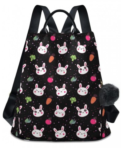 Funny Rabbit Women Fashion Backpack Purse Travel Ladies College Shoulder Bags $16.00 Backpacks