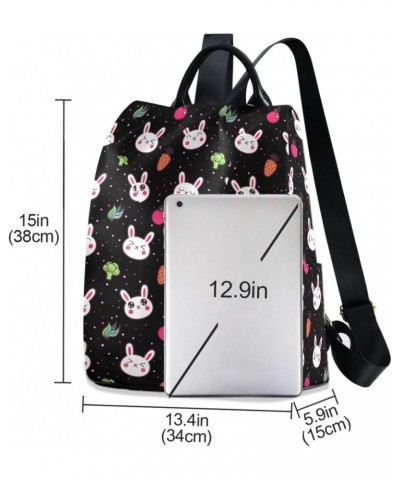 Funny Rabbit Women Fashion Backpack Purse Travel Ladies College Shoulder Bags $16.00 Backpacks