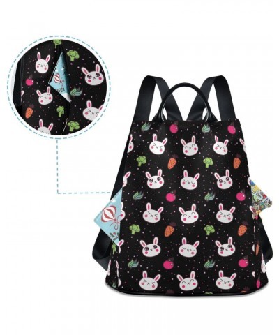 Funny Rabbit Women Fashion Backpack Purse Travel Ladies College Shoulder Bags $16.00 Backpacks