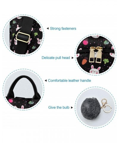 Funny Rabbit Women Fashion Backpack Purse Travel Ladies College Shoulder Bags $16.00 Backpacks