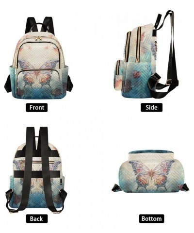 Colorful Butterfly Wings Fashion Travel Backpack for Women Multi Pockets Lightweight Purse for Women-M Multicolor Medium $14....