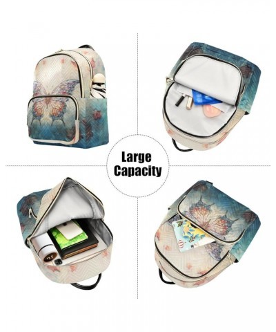 Colorful Butterfly Wings Fashion Travel Backpack for Women Multi Pockets Lightweight Purse for Women-M Multicolor Medium $14....