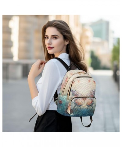 Colorful Butterfly Wings Fashion Travel Backpack for Women Multi Pockets Lightweight Purse for Women-M Multicolor Medium $14....