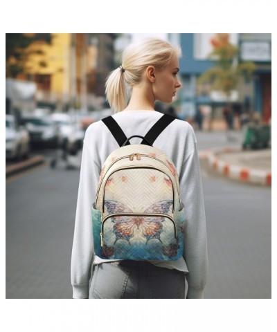 Colorful Butterfly Wings Fashion Travel Backpack for Women Multi Pockets Lightweight Purse for Women-M Multicolor Medium $14....