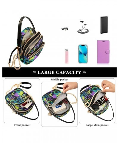 Skulls Crossbody Bags for Women Fanny Packs Small Sling Cross Body Bag Mini Wallet Phone Purse $12.17 Crossbody Bags