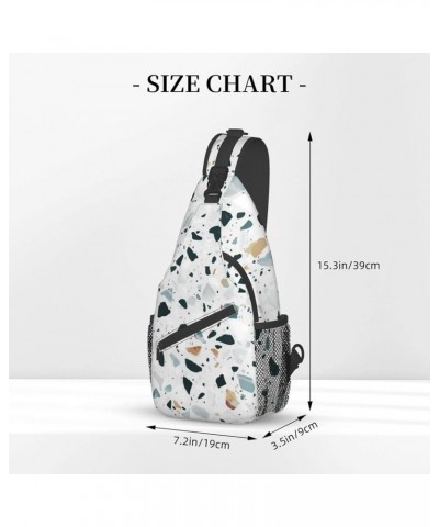 White Tree Camo Print Trendy Casual Daypack Versatile Crossbody Backpack Shoulder Bag Fashionable Chest Bag White Parttern On...