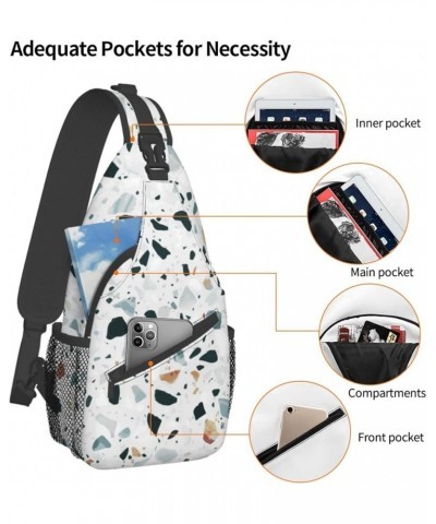 White Tree Camo Print Trendy Casual Daypack Versatile Crossbody Backpack Shoulder Bag Fashionable Chest Bag White Parttern On...