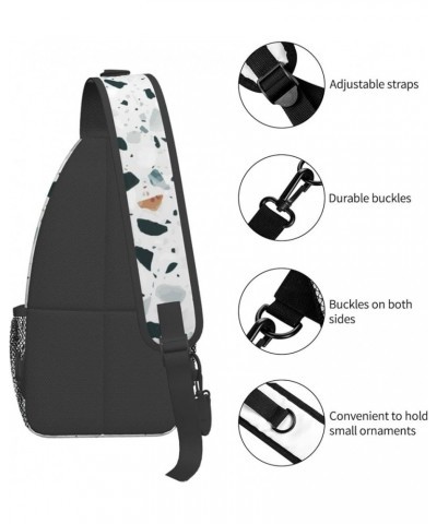 White Tree Camo Print Trendy Casual Daypack Versatile Crossbody Backpack Shoulder Bag Fashionable Chest Bag White Parttern On...