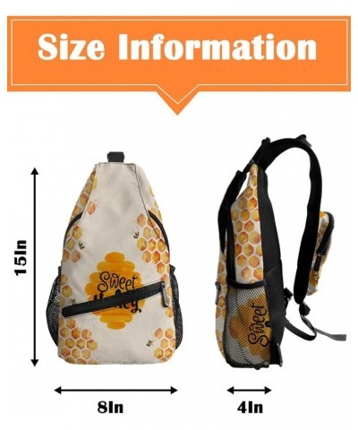 Sling Bag Crossbody Bag for Women Men Coffee Theme Coffee Beans with Cup Waterproof Hiking Backpack Lightweight Chest Shoulde...