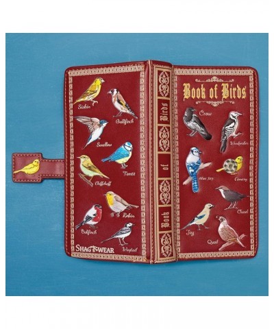 Book of Birds Magnetic Closure Red Wallet Red $16.30 Wallets