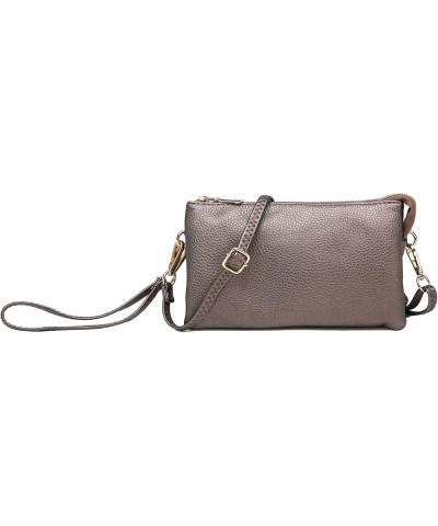 Riley Vegan Leather Crossbody Bag for Women - Small Clutch or Purse, Wallet Bags, Wristlet & Strap Bronze $20.65 Crossbody Bags