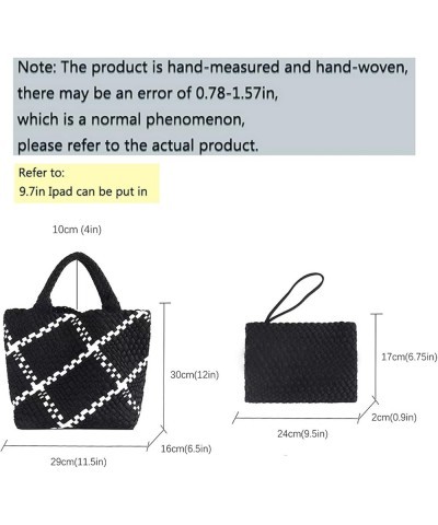 Fashion Hobo Bag Handmade Woven Casual Female Handbag Large Capacity Neoprene Tote Bag Patchwork Women Shoulder Bags Purple $...