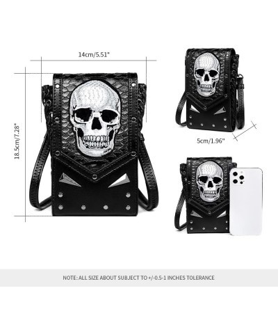 Crossbody Bags for Women Skull Pattern Stitching Purses for Women Travel Bag Cross Body Bag Purses for Women Phone Black $12....