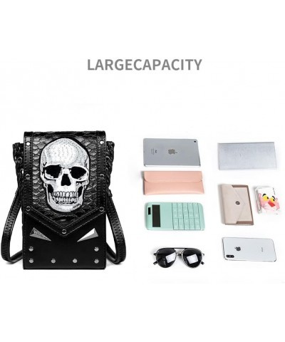 Crossbody Bags for Women Skull Pattern Stitching Purses for Women Travel Bag Cross Body Bag Purses for Women Phone Black $12....