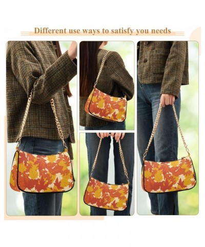 Falling Autumn Leaves Maple Leaf Shoulder Bag for Women Hobo Bags Small Chain Shoulder Bags Clutch Handbag Tote Crossbody Bag...