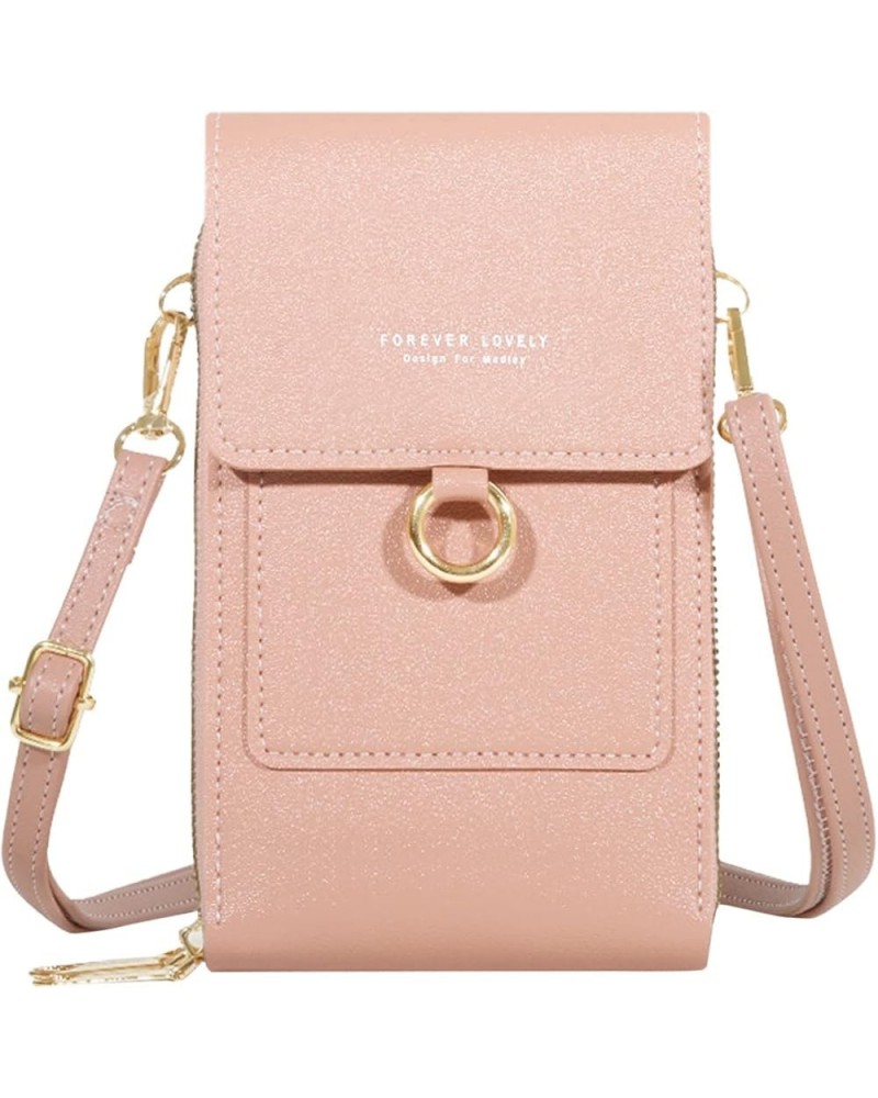 Ladies Crossbody Purses Women Casual Crossbody Bag Adjustable Strap Shoulder Bag With Visual Mobile Phone Window Pink $13.97 ...