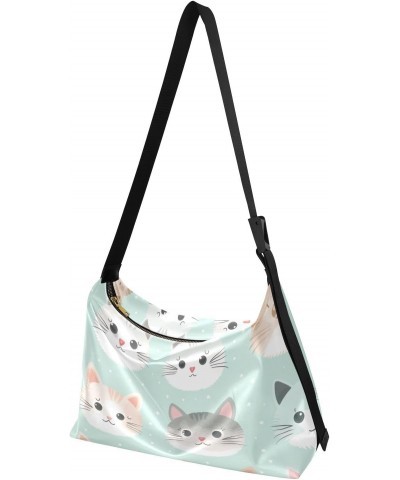 Cute Kitty Cats Tote Bag for Women Large Hobo Bags Crossbody Bag Casual Tote with Adjustable Strap for Travel $15.84 Totes