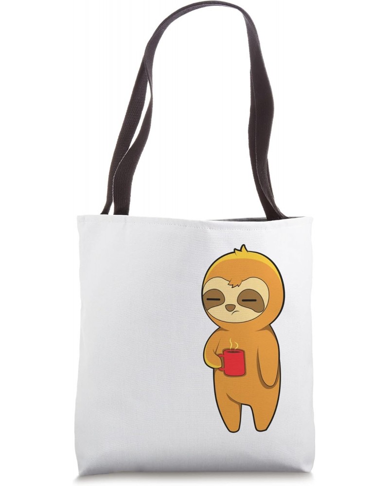 Lazy Sloth Got Out Of Bed Today Coffee Kid Men Women Tote Bag $14.19 Totes