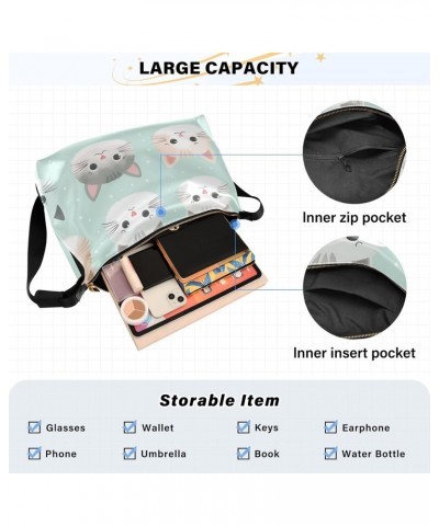 Cute Kitty Cats Tote Bag for Women Large Hobo Bags Crossbody Bag Casual Tote with Adjustable Strap for Travel $15.84 Totes