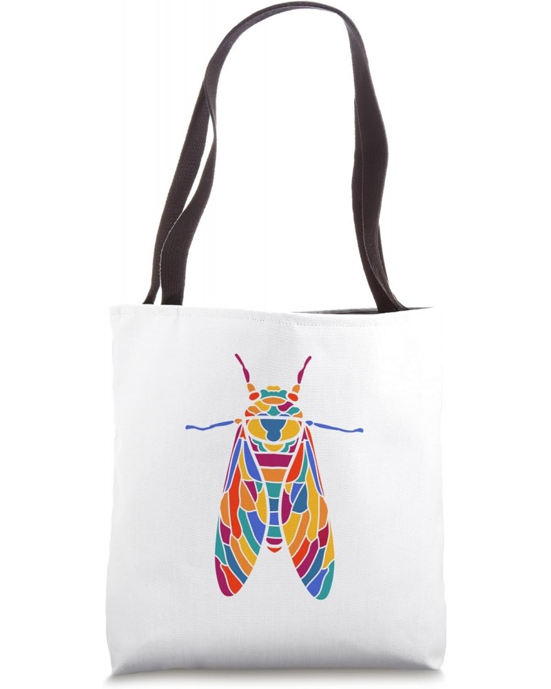 Colorful Cicada Insect Great Eastern Brood X Cicada Tote Bag $13.49 Totes