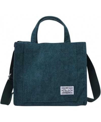 Shoulder Bags Shoulder Bag Women's Fashion Corduroy Handbag Bag Casual Canvas Messenger Bag Green $12.18 Shoulder Bags