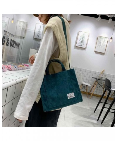 Shoulder Bags Shoulder Bag Women's Fashion Corduroy Handbag Bag Casual Canvas Messenger Bag Green $12.18 Shoulder Bags