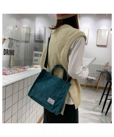 Shoulder Bags Shoulder Bag Women's Fashion Corduroy Handbag Bag Casual Canvas Messenger Bag Green $12.18 Shoulder Bags